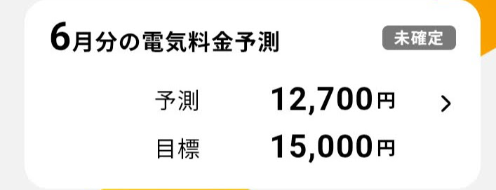 6月分電気料金予測